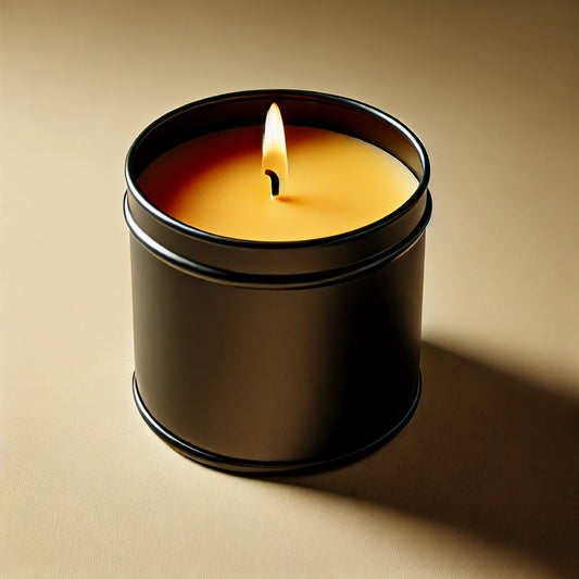 8oz 100% Bee's Wax Candle - Black Tin Jar (3 Pack)